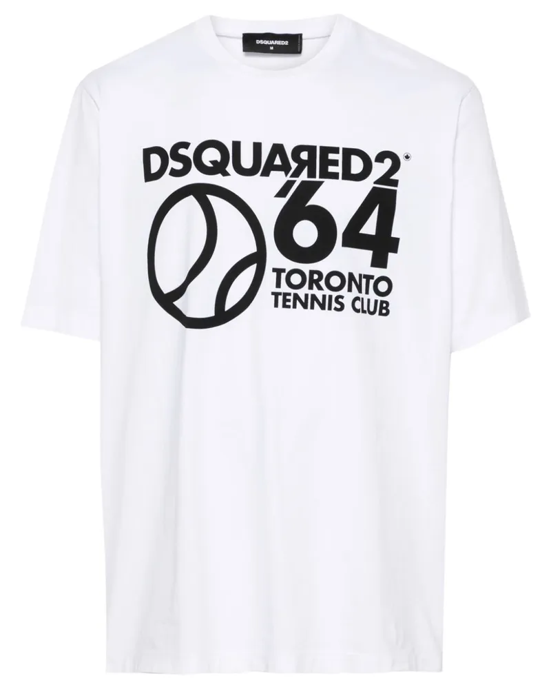 Dsquared2 T-Shirt mit Logo-Print - Weiß Weiß