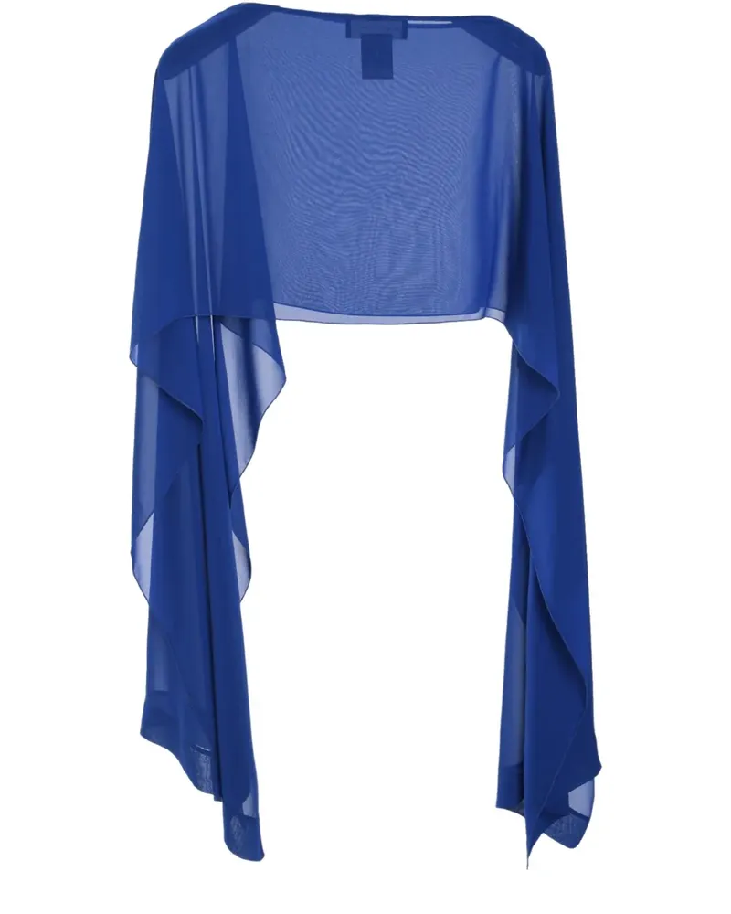 Talbot Runhof Cape aus Georgette - Blau Blau