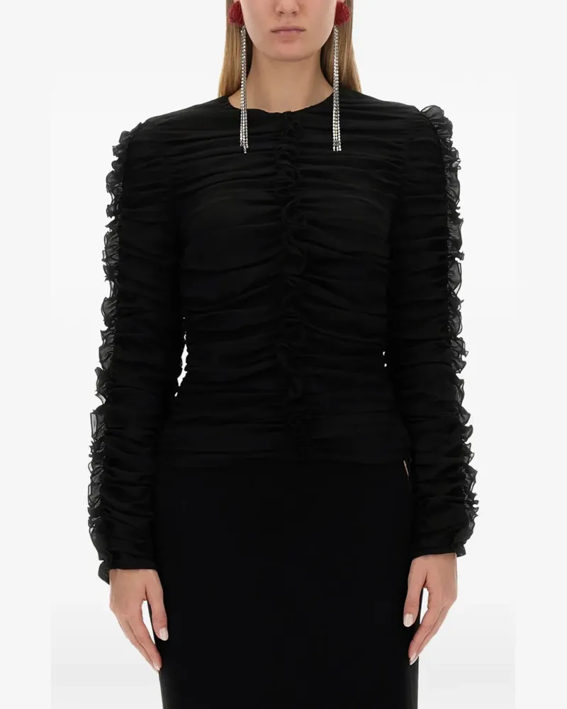 Magda Butrym ruffled blouse - Schwarz Schwarz
