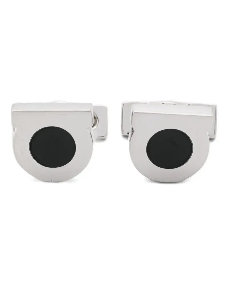 Ferragamo logo cufflinks - Silber Silber