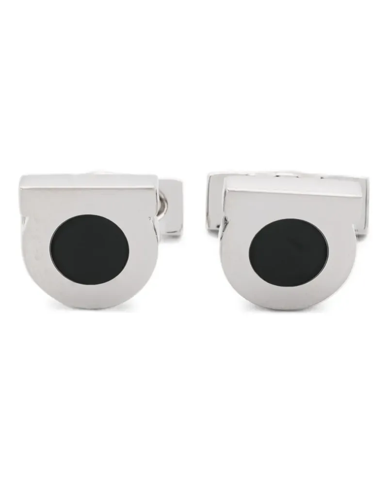 Ferragamo logo cufflinks - Silber Silber