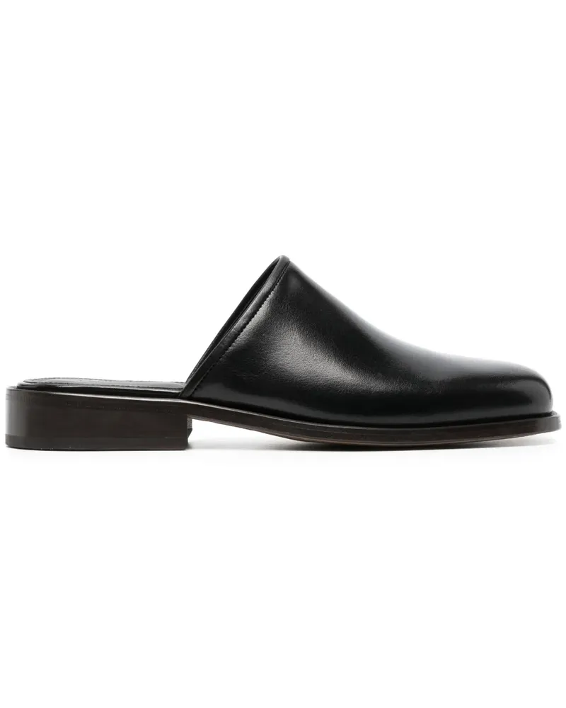Christophe Lemaire Mules mit runder Kappe - Schwarz Schwarz
