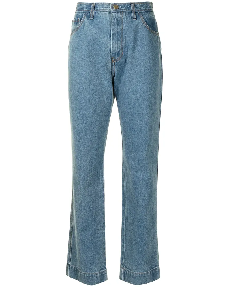 REJINA PYO Gerade High-Rise-Jeans - Blau Blau