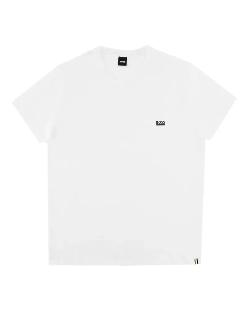 HUGO BOSS T-Shirt mit Logo-Patch - Weiß Weiß