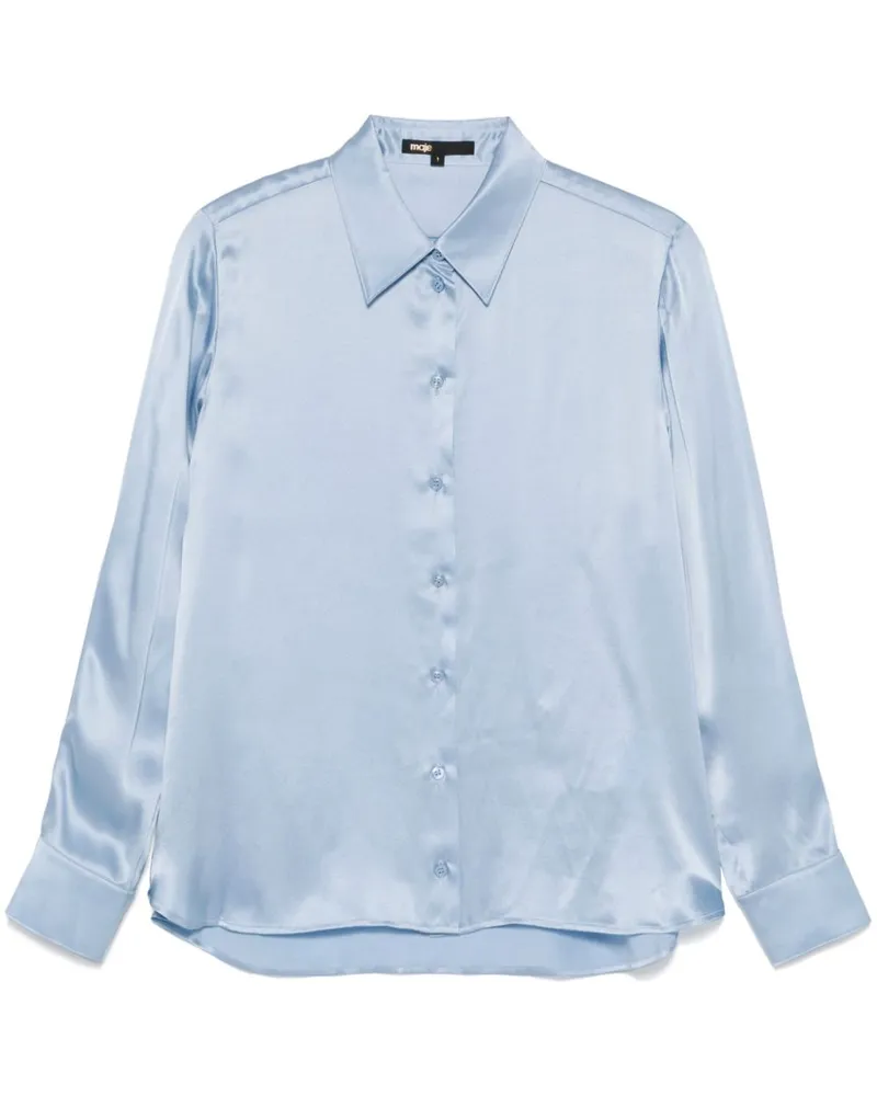 Maje Hemd aus Seide - Blau Blau