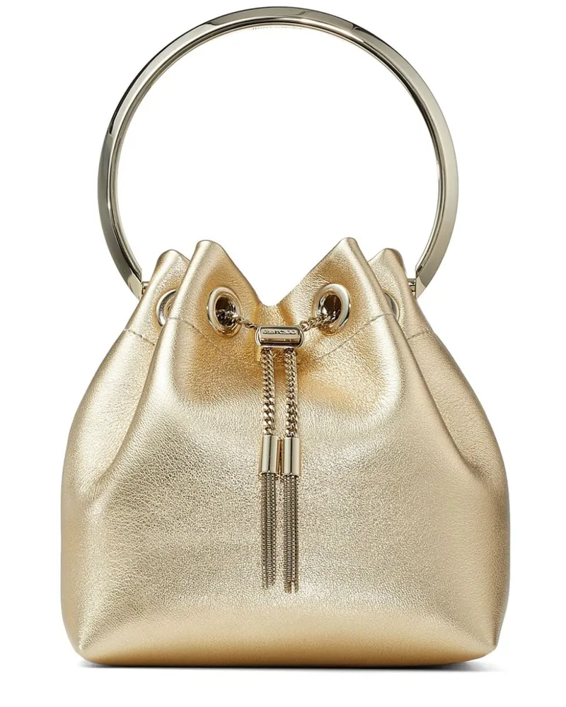 Jimmy Choo Bon Bon Beuteltasche mit metallischem Finish - Gold Gold