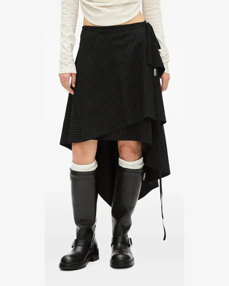 Ann Demeulemeester Asymmetrischer Birit Rock - Schwarz Schwarz