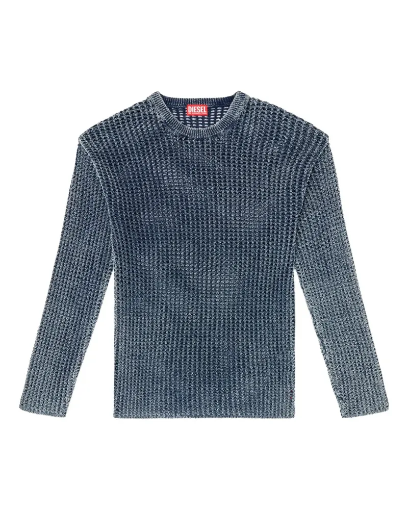 Diesel Gerippter K-Redros Strickpullover - Blau Blau