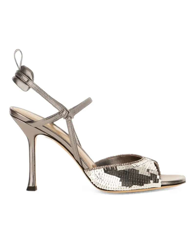 Fendi Very Colibrì sequin-embellished leather sandals - Silber Silber