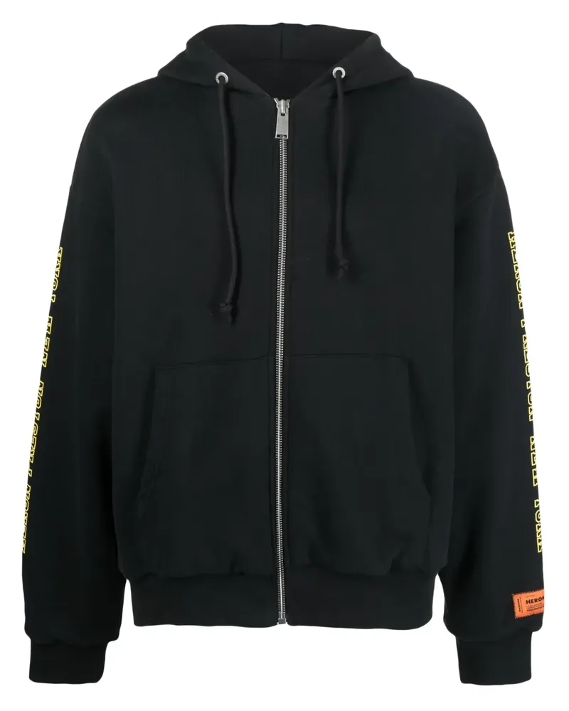 Heron Preston Kapuzenjacke mit Logo-Print - Schwarz Schwarz