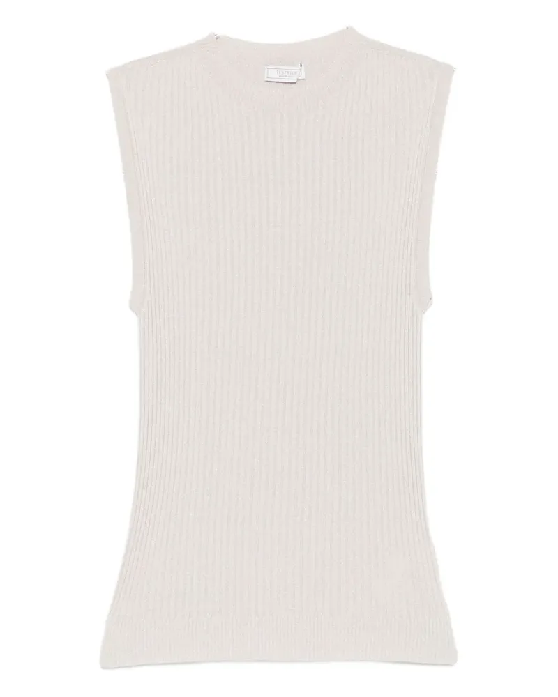 Peserico Geripptes Strickoberteil - Nude Nude