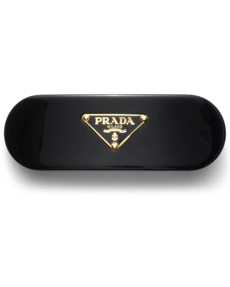 Prada Haarspange mit Logo - Schwarz Schwarz