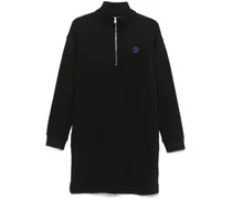 Minikleid mit Logo-Patch - Schwarz