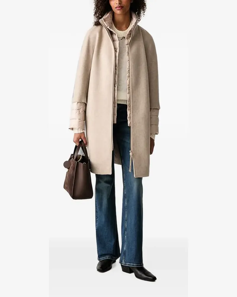 JOOP! layered zip-up coat - Nude Nude