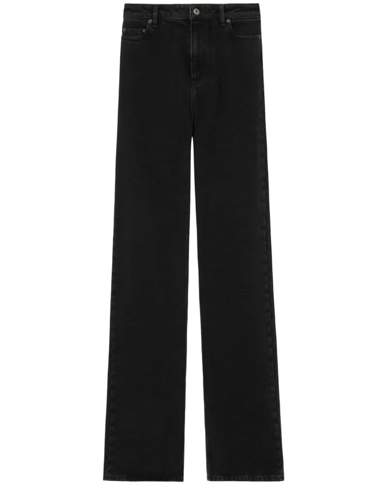 Burberry Gerade High-Rise-Jeans Schwarz