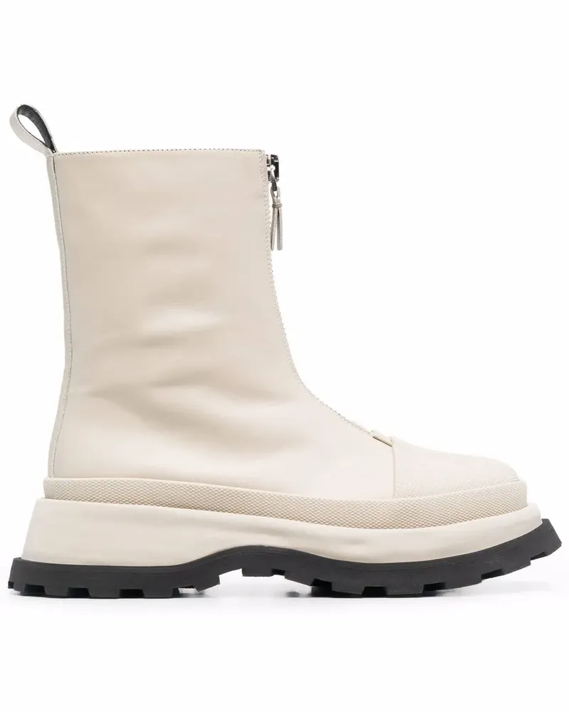 Jil Sander Stiefeletten mit Reißverschluss - Nude Nude