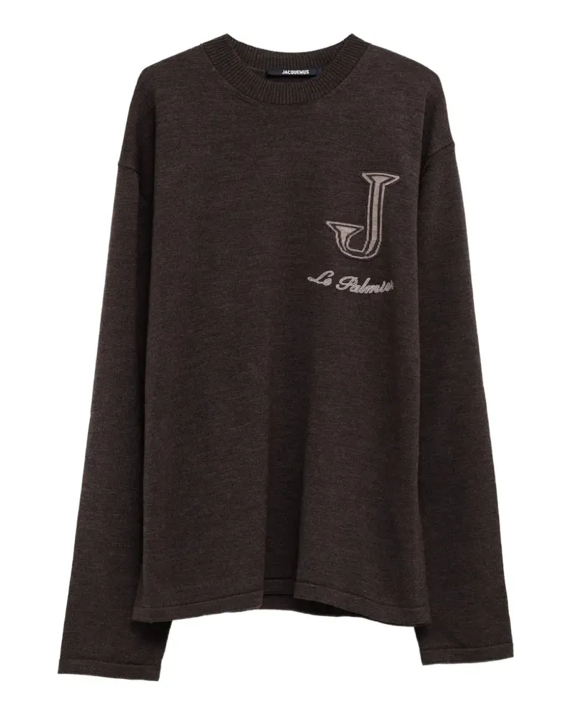 Jacquemus Bestickter Heron Pullover - Braun Braun
