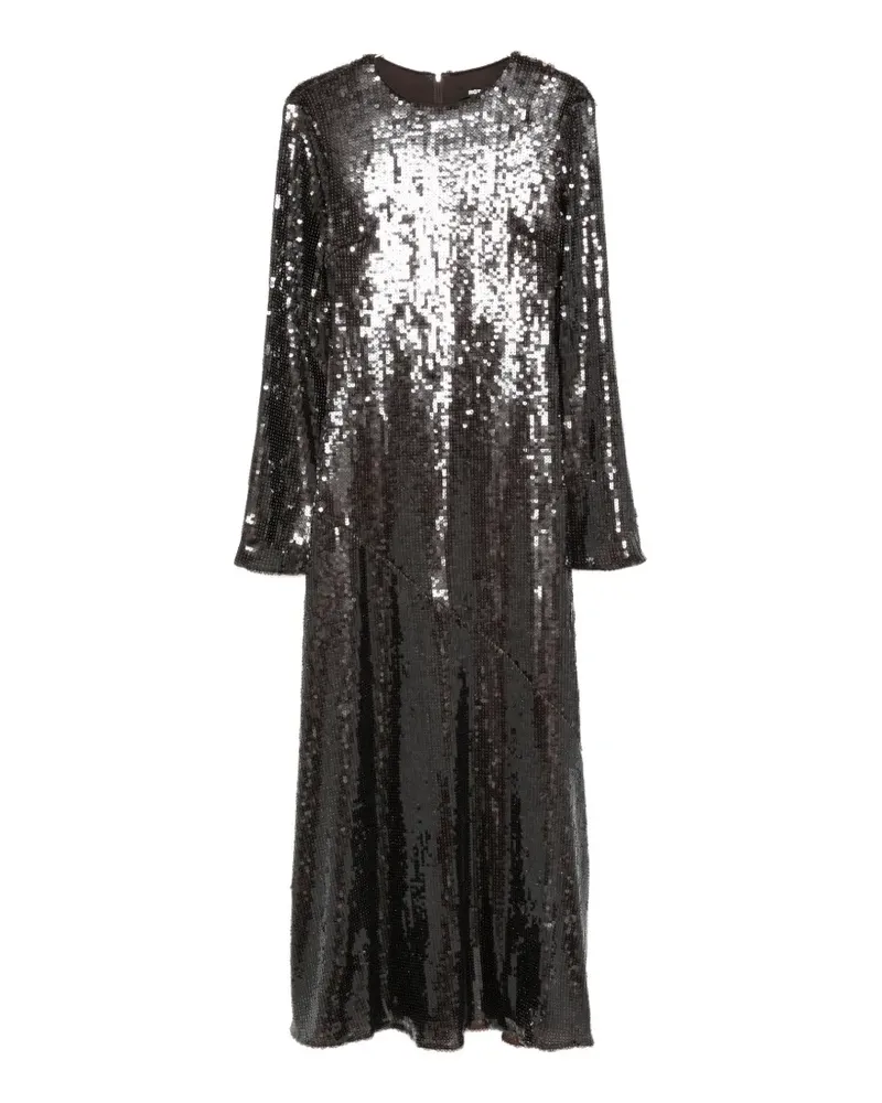 ROTATE Birger Christensen sequin-embellished long-sleeve maxi dress - Schwarz Schwarz