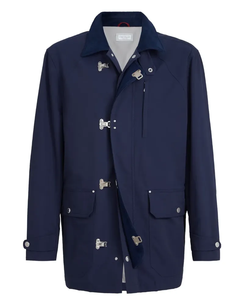 Brunello Cucinelli Jacke mit Hakenverschluss - Blau Blau