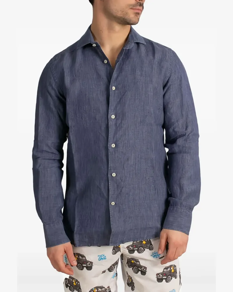 MC2 Saint Barth Hemd aus Leinen - Blau Blau