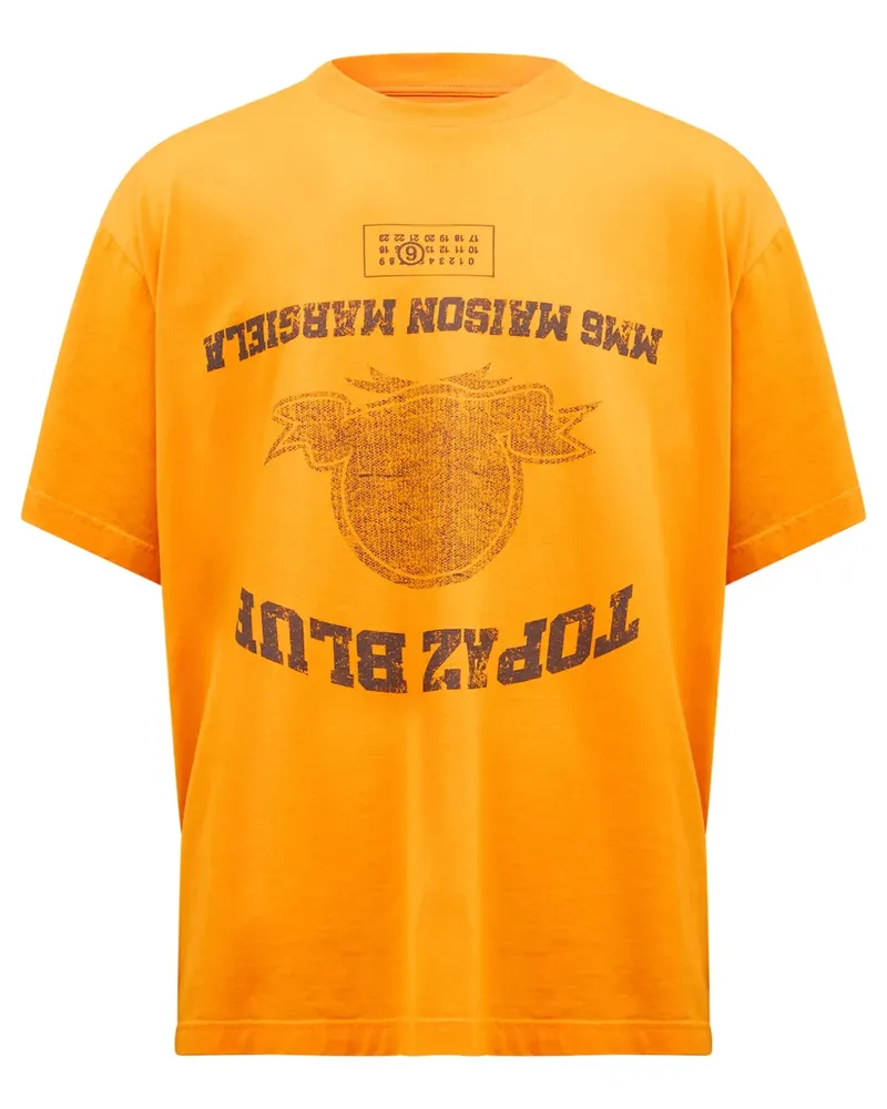Maison Margiela T-Shirt mit Logo-Print - Orange Orange