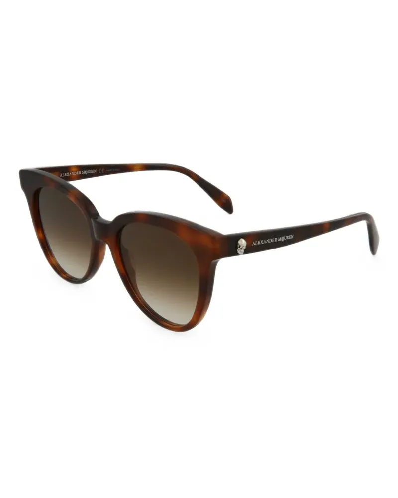 Alexander McQueen Skull-detail cat-eye sunglasses - Braun Braun