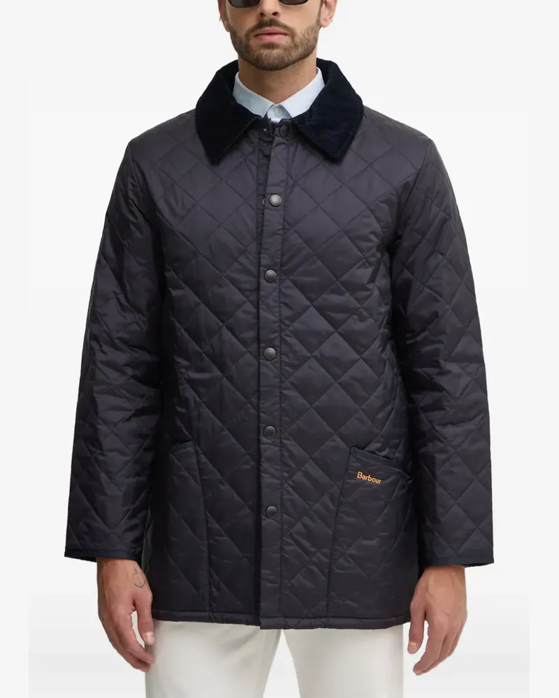 Barbour Liddesdale corduroy-collar quilted padded jacket - Blau Blau