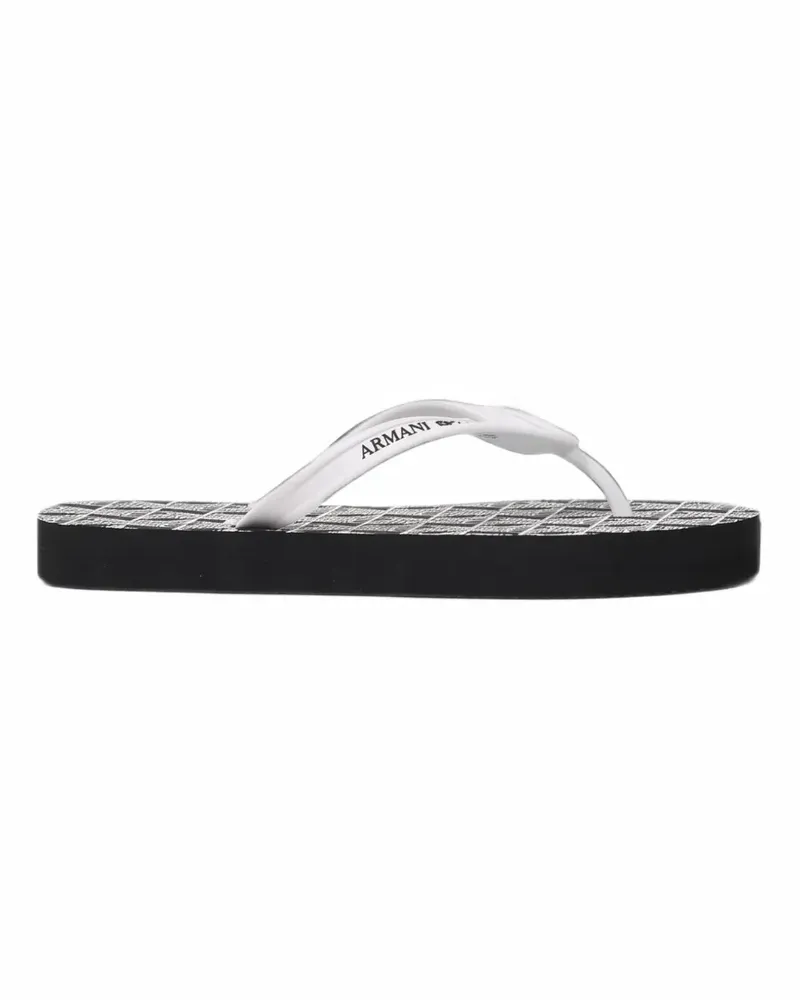 Armani Exchange geometric-print flip-flops - Weiß Weiß