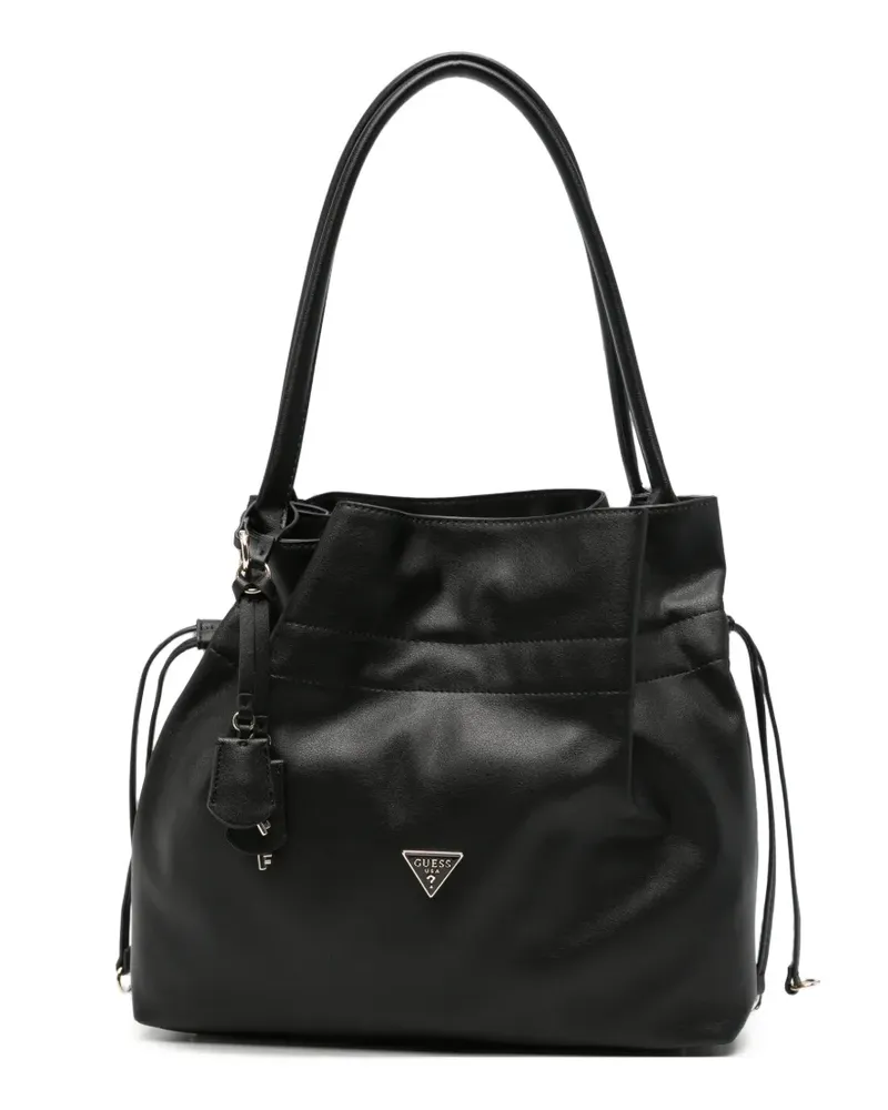 Guess Karima Tote Bag mit Kordelzug - Schwarz Schwarz