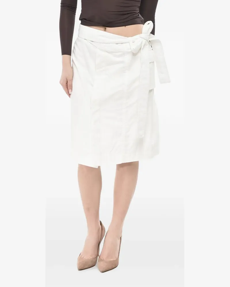 Ferragamo belted midi skirt - Weiß Weiß