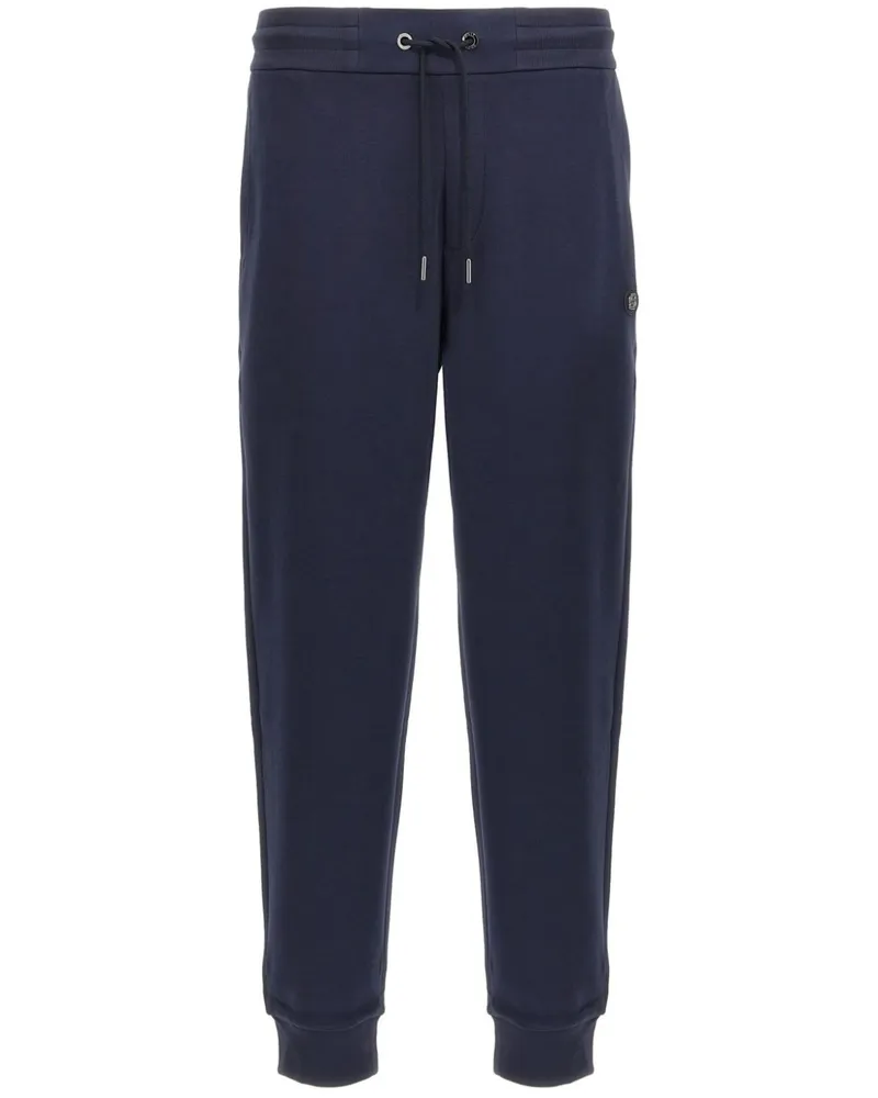 HUGO BOSS Hose mit Logo-Schild - Blau Blau