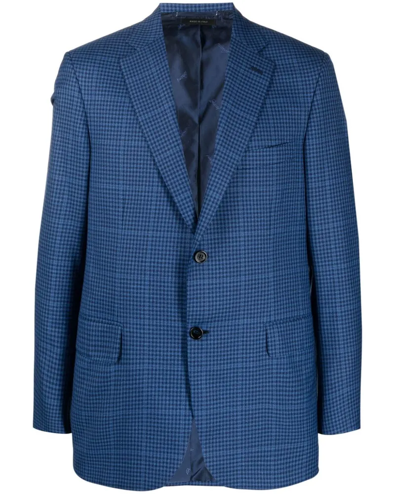 Brioni Kariertes Sakko Blau