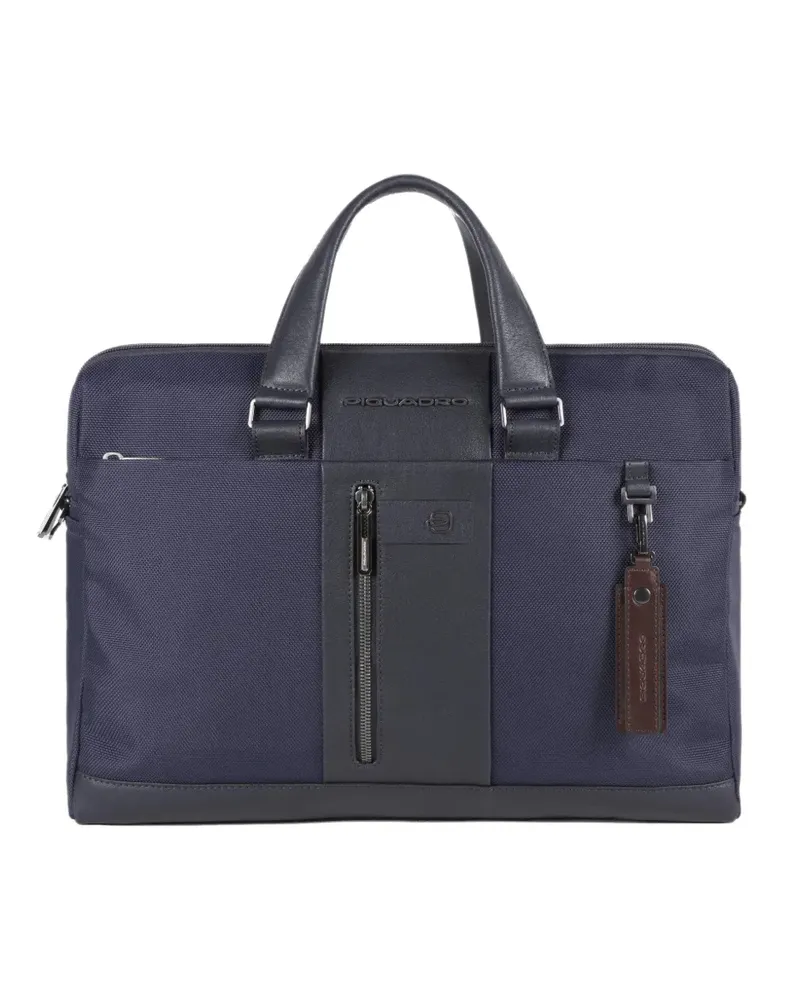 Piquadro zip detail laptop bag - Blau Blau