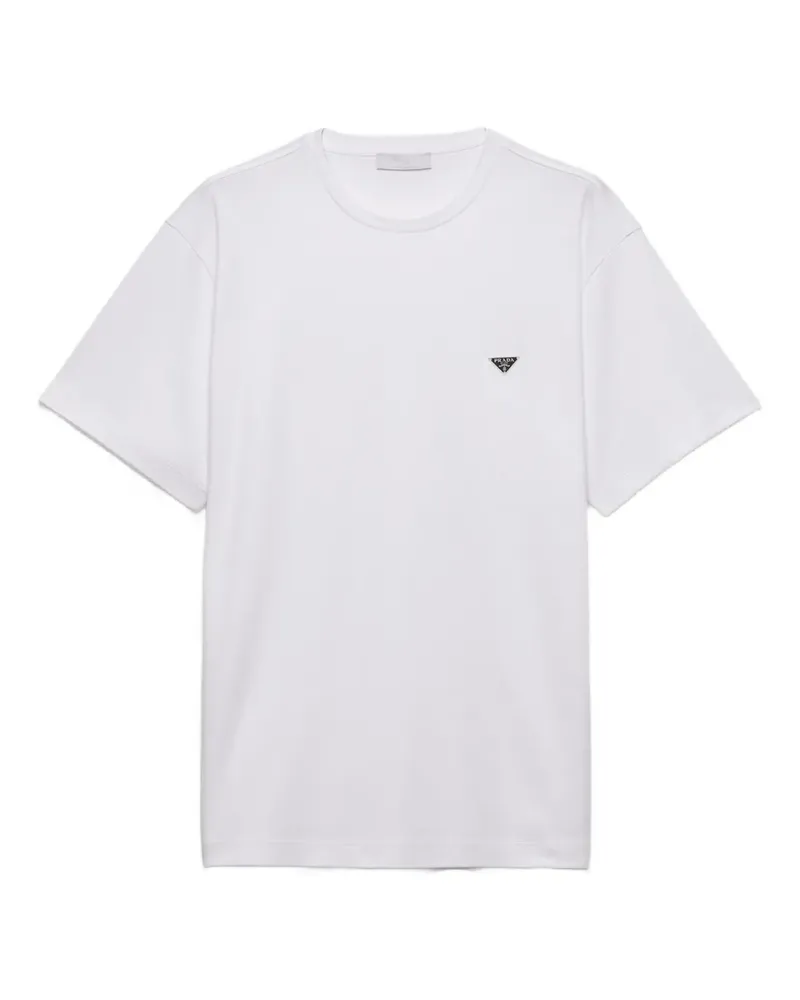 Prada T-Shirt mit Logo - Weiß Weiß