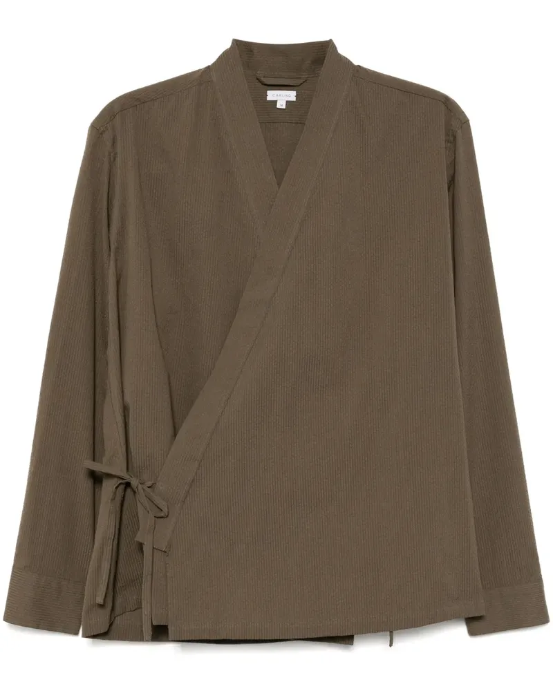 Caruso Jacke aus Seersucker - Grün Grün