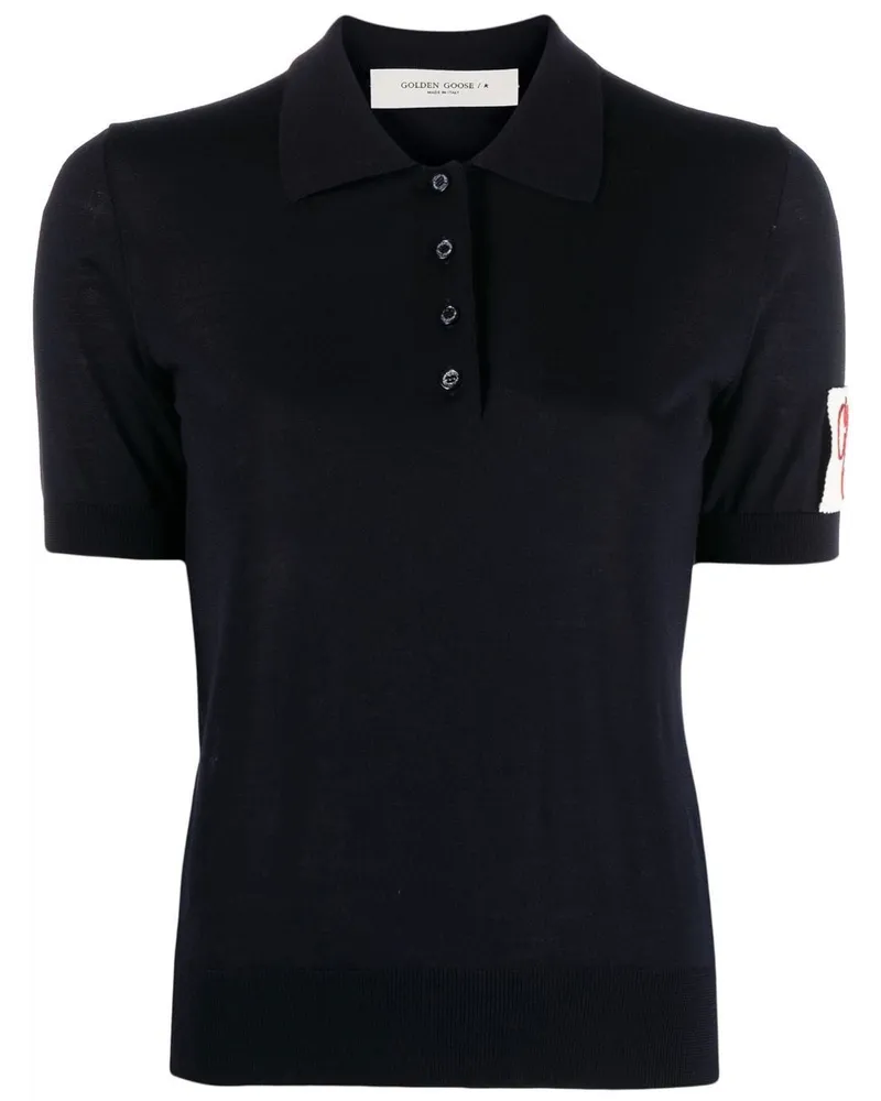 Golden Goose Gestricktes Glenda Poloshirt - Blau Blau