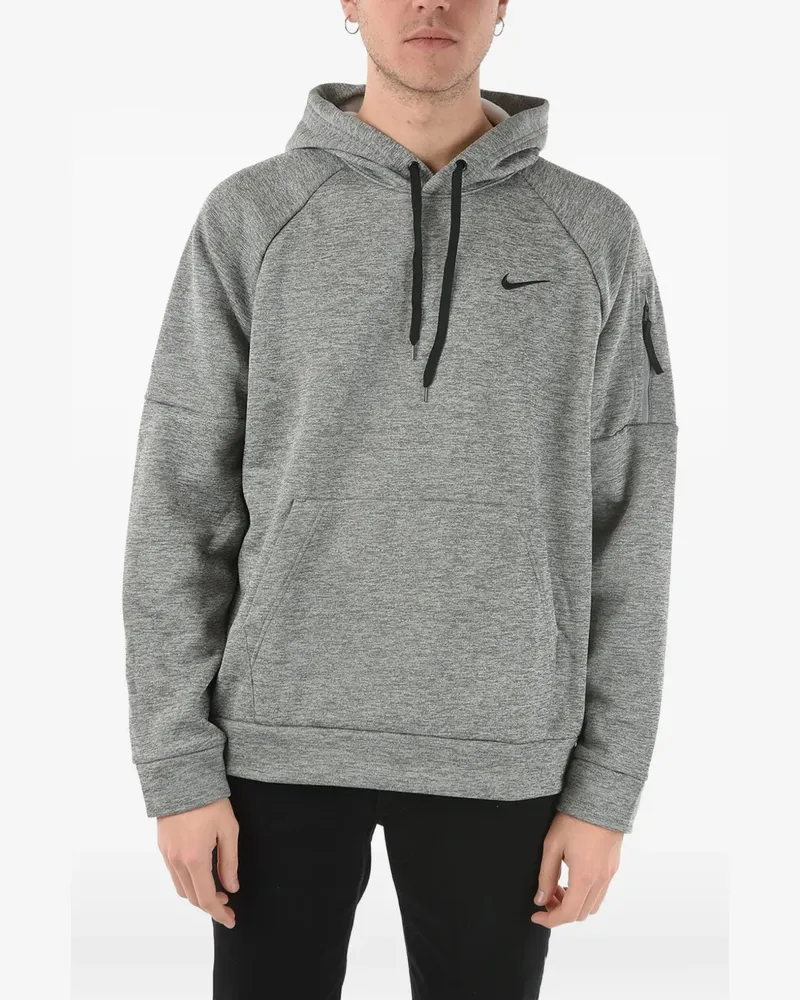 Nike Therma-Fit Hoodie mit Reißverschlusstasche - Grau Grau