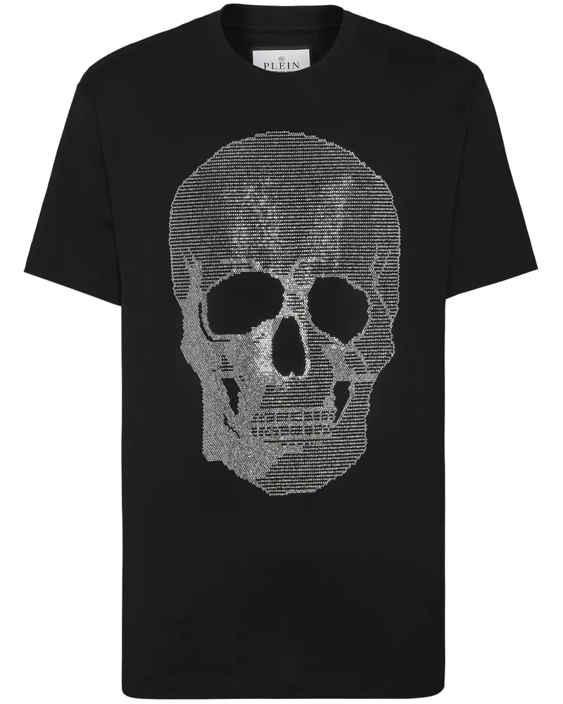 Philipp Plein T-Shirt mit Strassverzierung - Schwarz Schwarz
