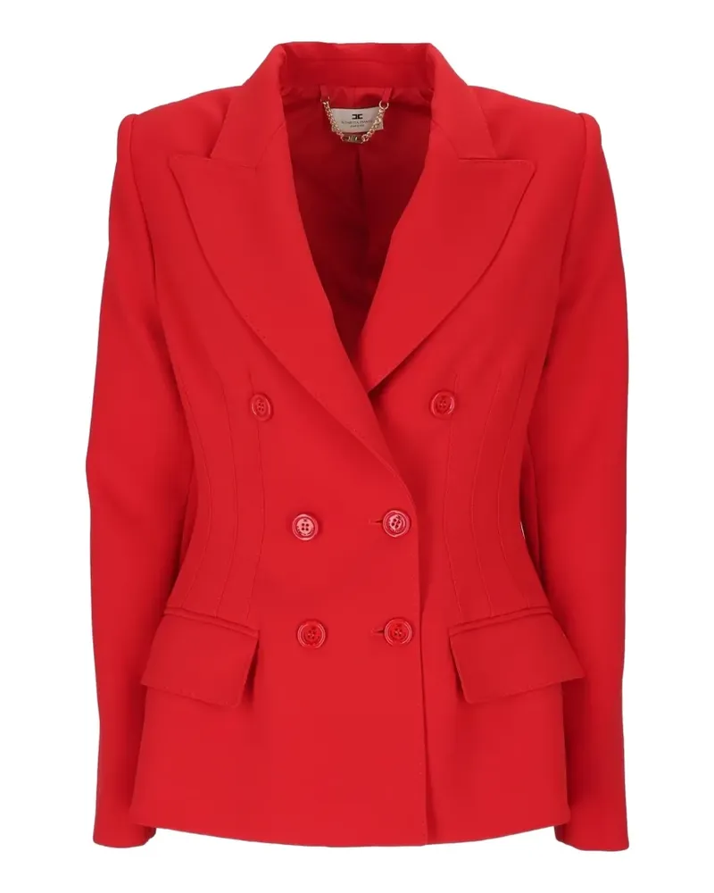 Elisabetta Franchi double-breasted peak-lapel blazer - Rot Rot