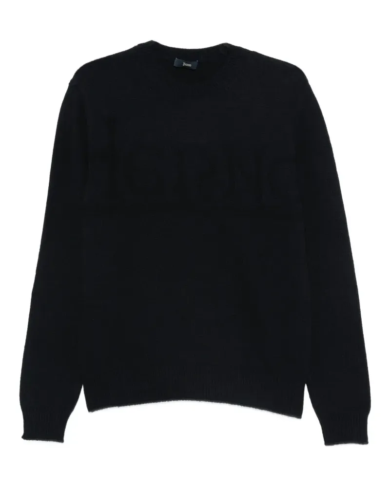 Herno logo-embossed sweater - Blau Blau