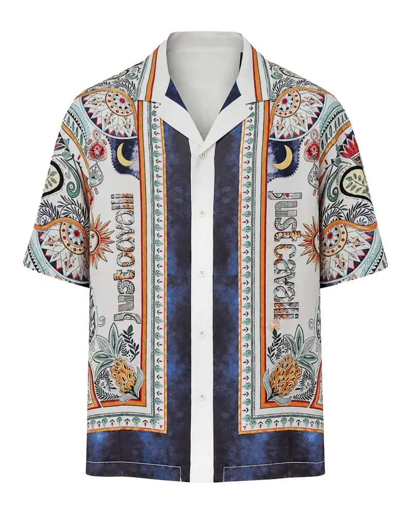 Just Cavalli graphic-print short-sleeve shirt - Weiß Weiß