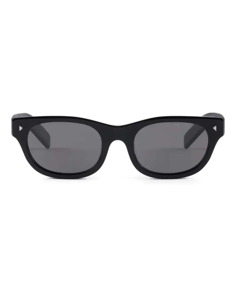 Prada Browline Sonnenbrille mit Triangel-Detail - Schwarz Schwarz