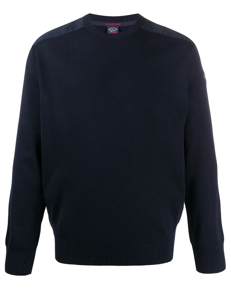 Paul & Shark Sweatshirt mit Logo-Patch - Blau Blau