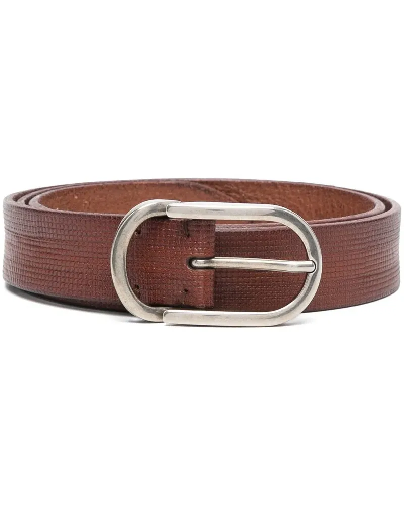 Brunello Cucinelli Texturierter Gürtel - Braun Braun