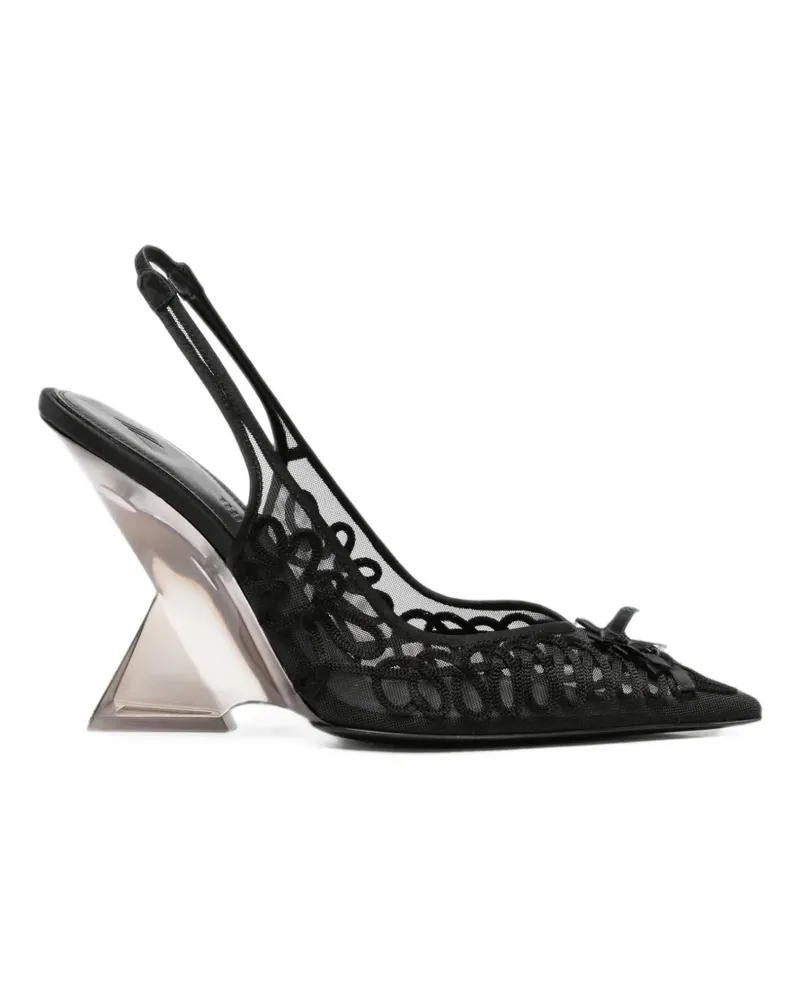 ATTICO Cheope Pumps aus besticktem Netzstoff - Schwarz Schwarz