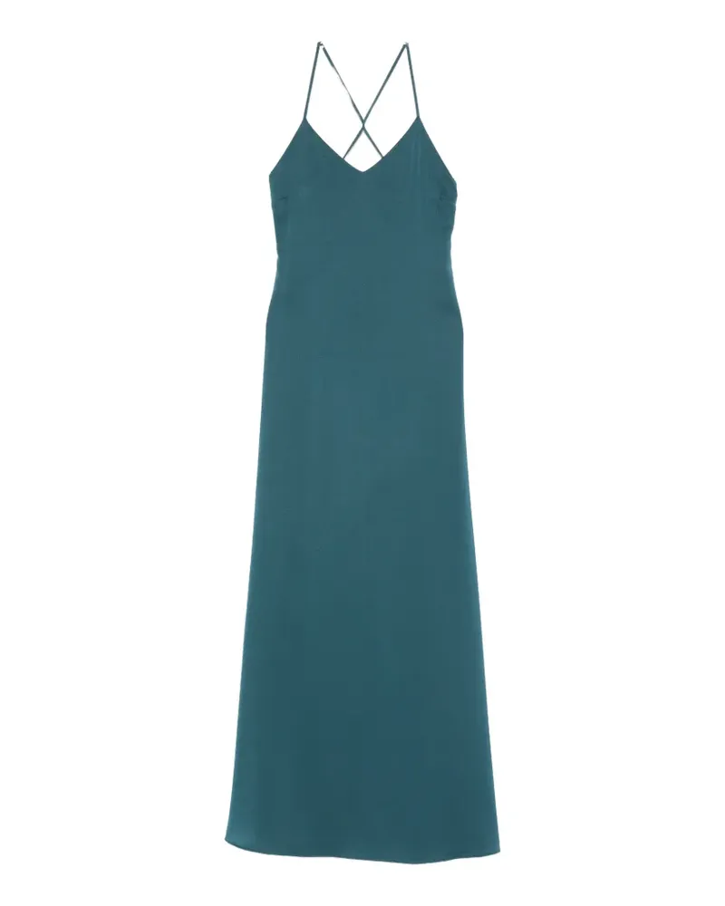 AlphaTauri cross-strap V-neck maxi dress - Blau Blau