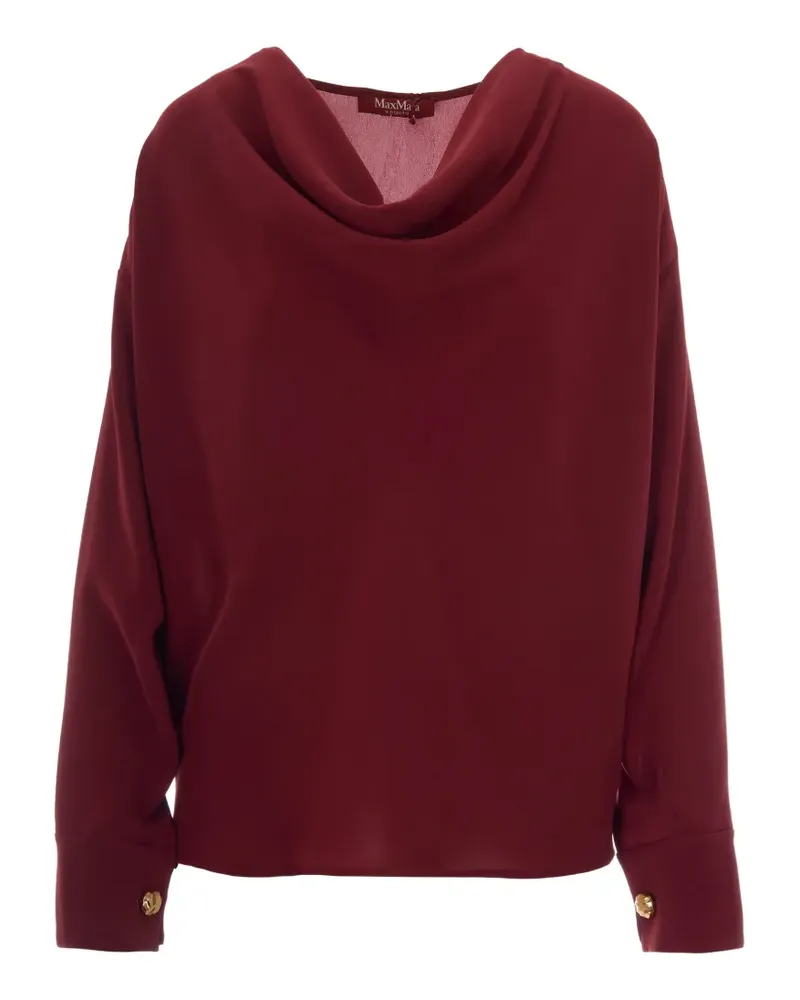 Max Mara cowl-neck button-cuff blouse - Rot Rot