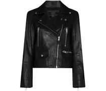 Klassische Bikerjacke - Schwarz