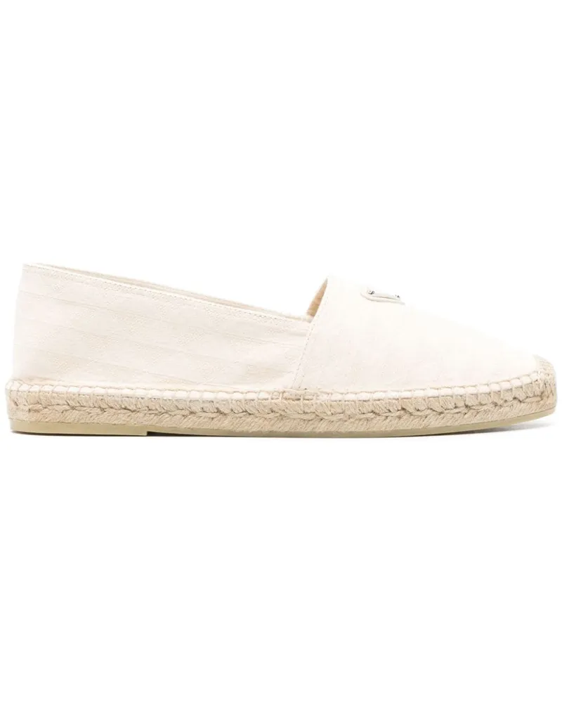 Prada Espadrilles mit Emaille-Logo - Nude Nude
