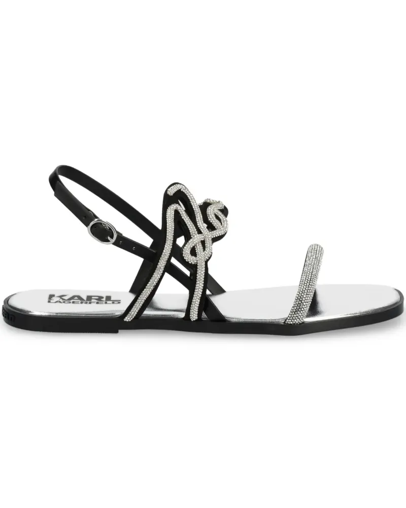 Karl Lagerfeld Sandalen mit Logo - Silber Silber